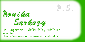 monika sarkozy business card